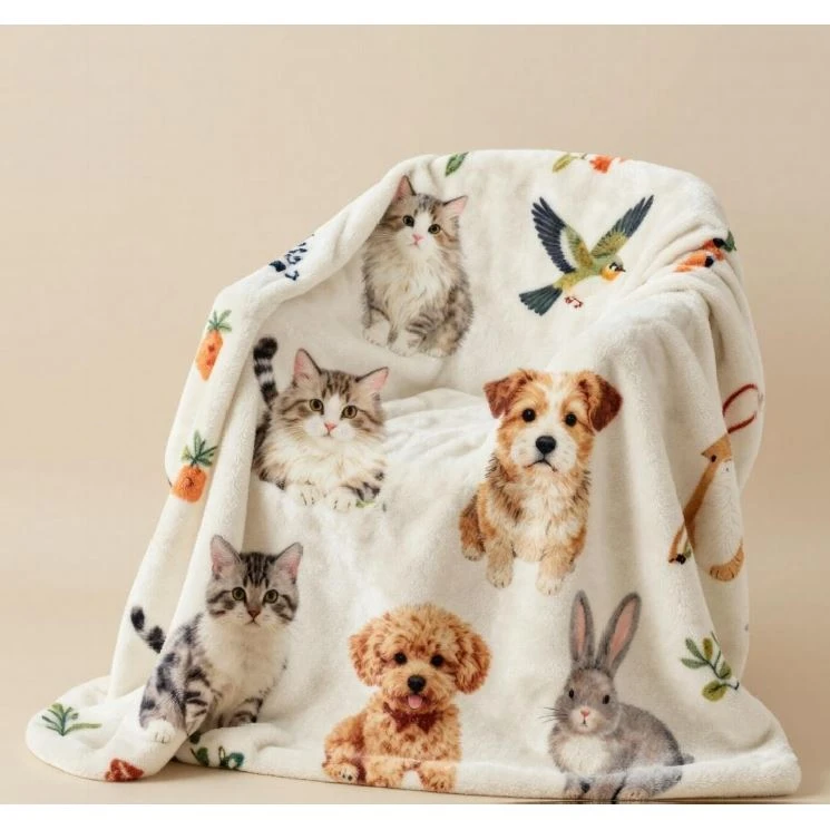 Animal Printed Flannel Blanket