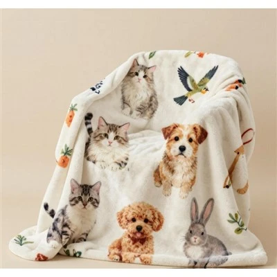 Animal Printed Flannel Blanket