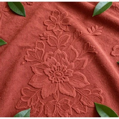 Floral Carved Flannel Blanket
